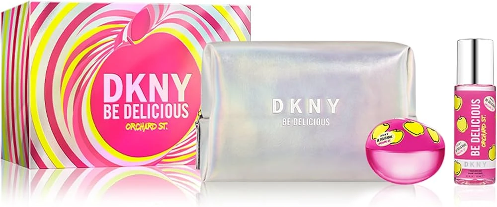 DKNY Be Delicious Orchard St 100ml EDP + 125ml Body Mist + Pouch For Women Gift Set 1 DKNY Be Delicious Orchard St 100ml EDP + 125ml Body Mist + Pouch For Women Gift Set