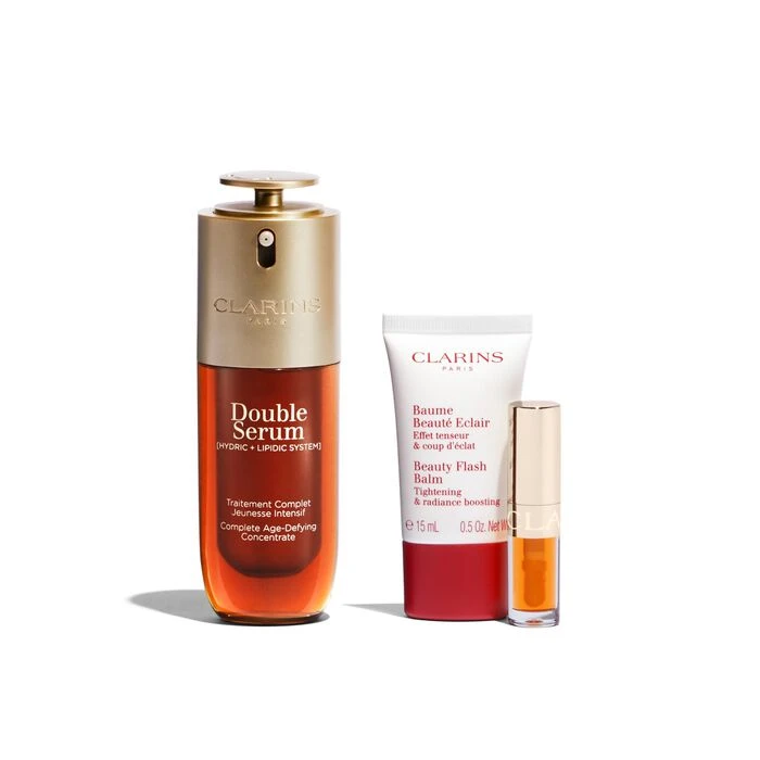 Clarins Double Serum 50ml + Beauty Flash Balm 15ml + Lip Comfort Oil 2 Clarins Double Serum 50ml + Beauty Flash Balm 15ml + Lip Comfort Oil - Image 2