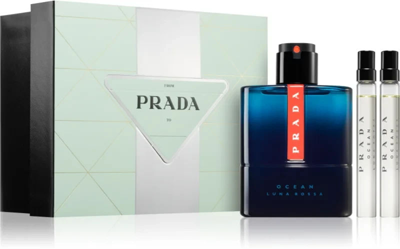 Prada Luna Rossa Ocean Gift Set 100ml EDT + 10ml Mini X2 1 Prada Luna Rossa Ocean Gift Set 100ml EDT + 10ml Mini X2